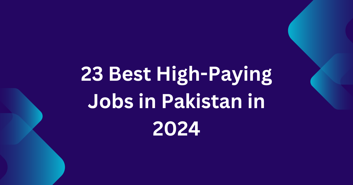23 Best High-Paying Jobs in Pakistan in 2024