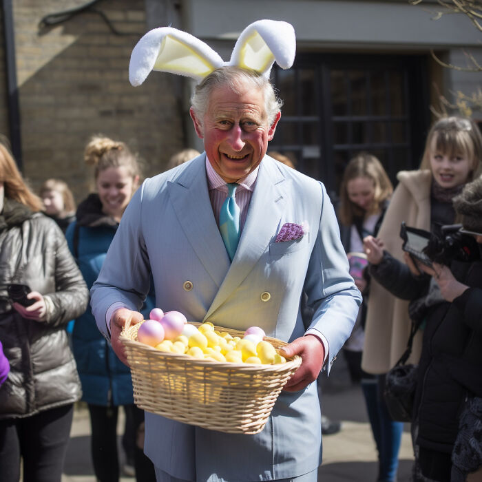 24 Images Of Unlikely Celebrities Dressed Up For Easter Made With The Help Of Artificial Intelligence 11