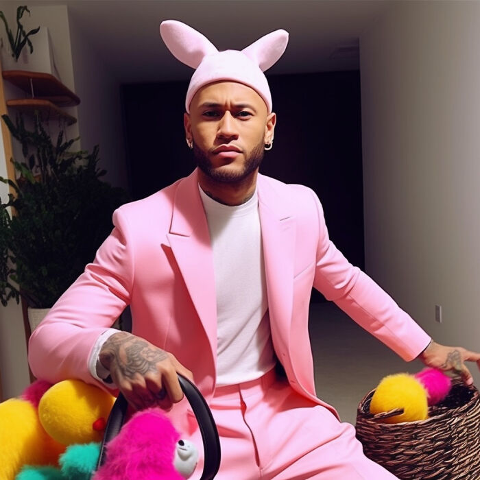 24 Images Of Unlikely Celebrities Dressed Up For Easter Made With The Help Of Artificial Intelligence 12