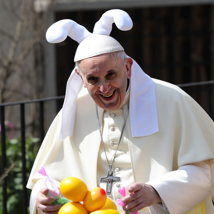 24 Images Of Unlikely Celebrities Dressed Up For Easter Made With The Help Of Artificial Intelligence 13