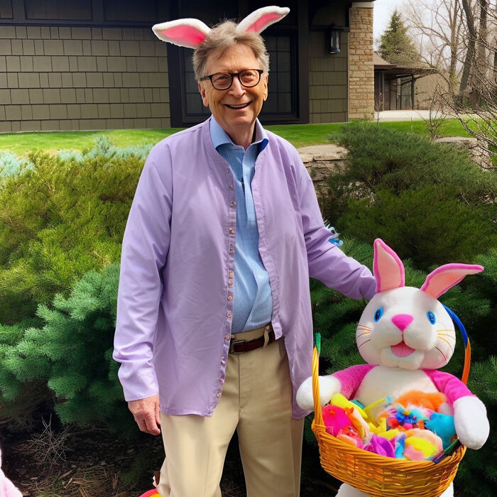 24 Images Of Unlikely Celebrities Dressed Up For Easter Made With The Help Of Artificial Intelligence 4