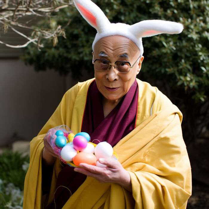 24 Images Of Unlikely Celebrities Dressed Up For Easter Made With The Help Of Artificial Intelligence 5