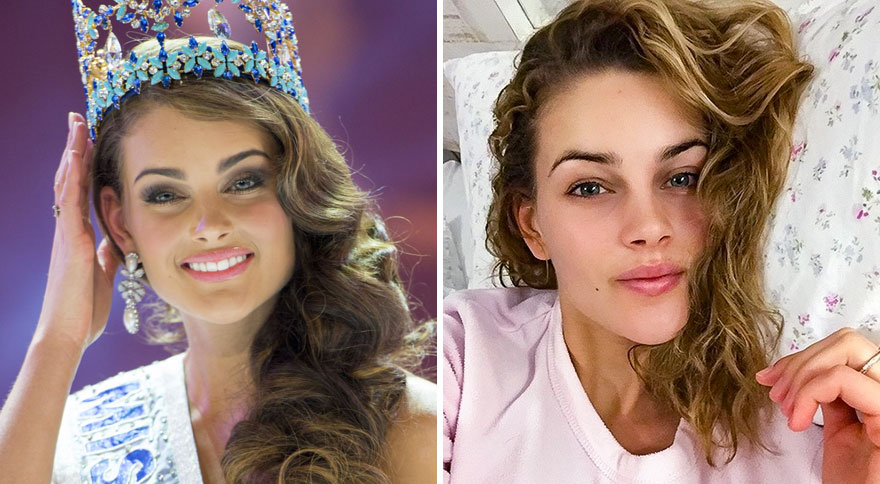 20 Beauty Queens On The Catwalk Vs Real Life 11