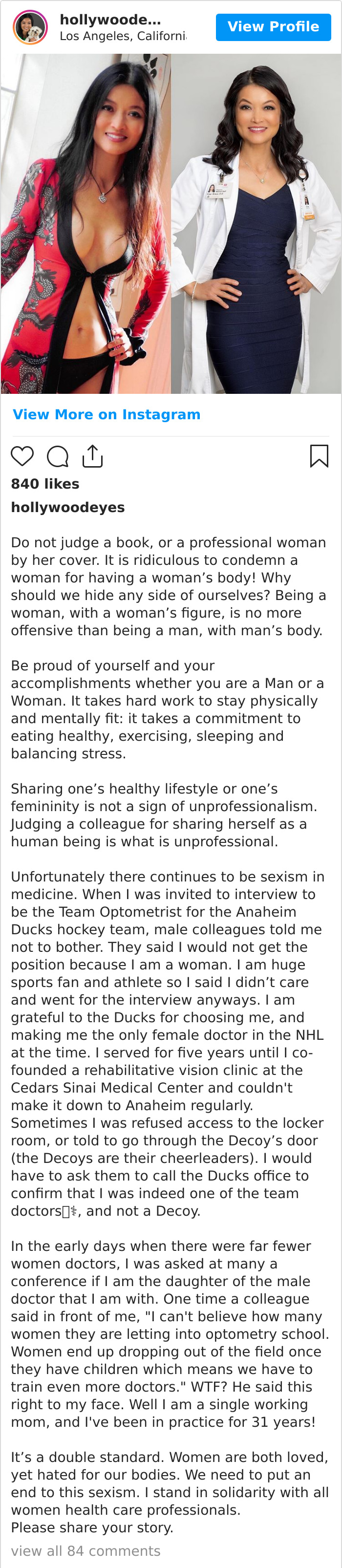 Female Medical Professionals Are Posting Pics Of Them Wearing Bikinis Vs. Work Clothes To Shame Sexist Study 11