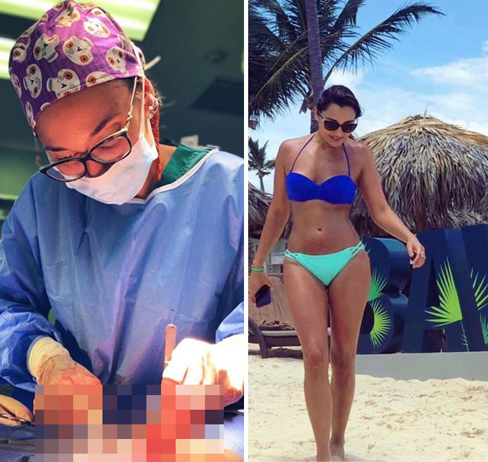 Female Medical Professionals Are Posting Pics Of Them Wearing Bikinis Vs. Work Clothes To Shame Sexist Study 15