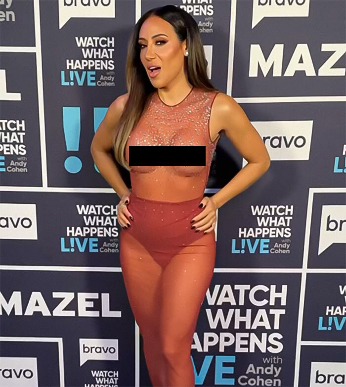 Melissa Gorga, 45, Bares It All In “Tacky” See-Through Look: “High Body Count Dress” 3