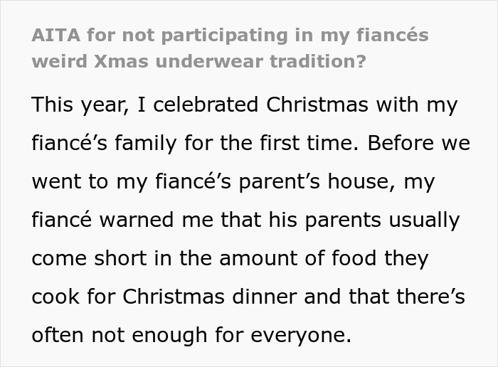 “Just Kind Of Weirding Me Out”: Woman Runs From Christmas Celebration After Family Tradition Is Revealed 2