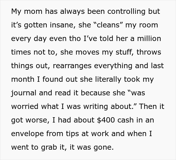 Mom “Confiscates” 22YO’s Cash, Takes Underwear As They Are ‘Immoral’, Loses It When She Installs Lock 4