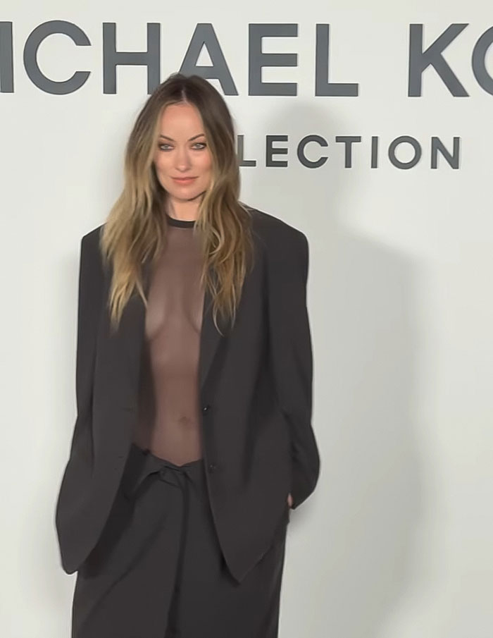 Olivia Wilde Goes Bra-Less And Flashes Her Toned Abs In Sheer Outfit At New York Fashion Week 9