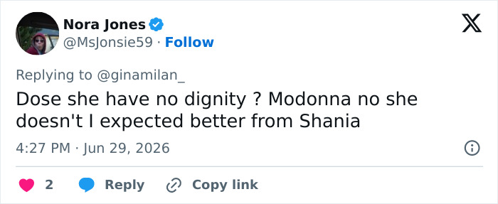 Shania Twain Compared To Madonna Over Sheer Look And “Cringe” Dance Moves: “Does She Have No Dignity?” 10