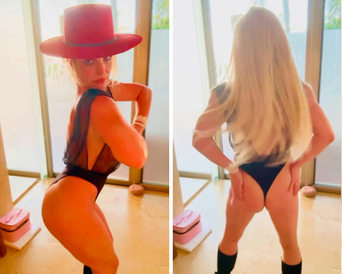 “A Shame”: Britney Spears Suffers Wardrobe Disaster In Sheer Bodysuit While Twerking To Cardi B 3