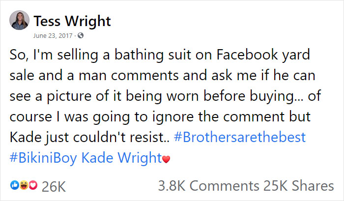 Man Sends Pics Of Himself In A Bathing Suit To A Creep Who Wanted The Exact Same Pictures But With His Sister In Them 1