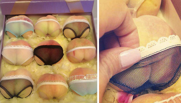 Chinese Peaches Dressed With Lingerie Look Like Sexy Butts 2
