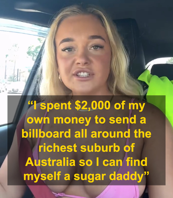 “Bikini Tradie” Sparks Outrage After Renting Mobile Billboard Looking For A “Sugar Daddy” 4