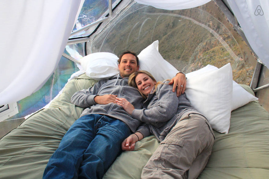 Terrifying See-Through Sleeping Capsules Hang 400 Feet Above Peru’s Sacred Valley 7