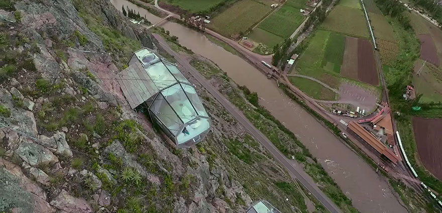 Terrifying See-Through Sleeping Capsules Hang 400 Feet Above Peru’s Sacred Valley 8