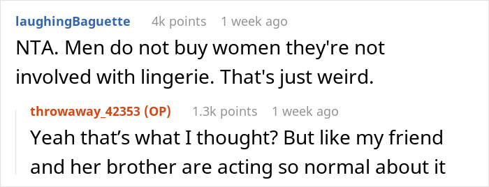 Friend’s Brother Gets Livid Over This 19 Y.O. Throwing Away His Pricey Lingerie Birthday Gift 13