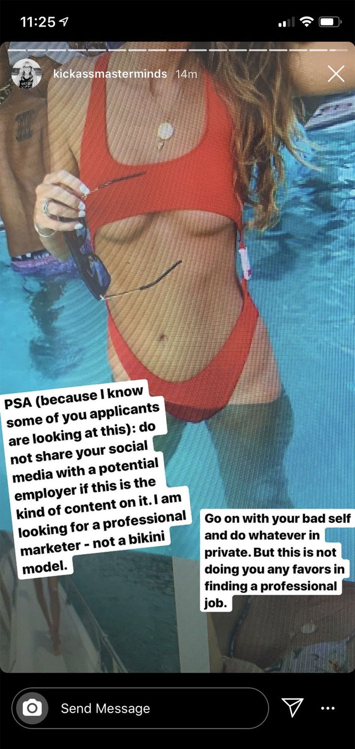 Girl Applies For Internship, But The Company Shares A Photo They Found Of Her In A Bikini, Saying She Won’t Get It 1