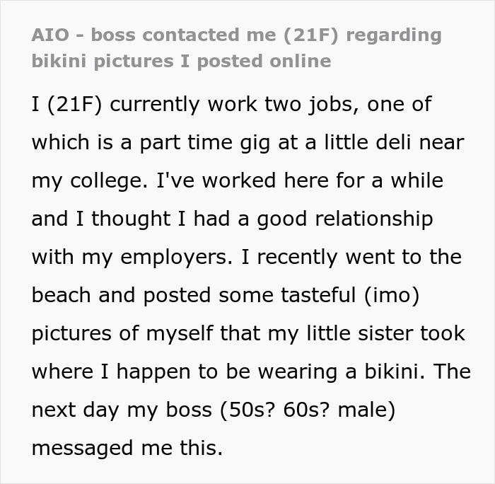 Woman Gets Message From Boss After Posting Beach Pics: “I Don’t Like This” 2