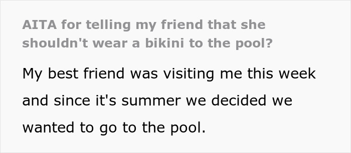 Woman Packs Her Bags And Leaves After Friend Tells Her What She Really Thinks About Her In A Bikini 2