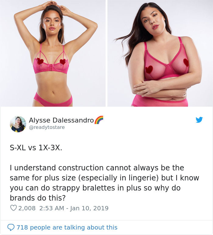 Someone Notices Rihanna’s New Lingerie Is Different For Thin And Plus-Size Women, Posts Side-By Side Comparison 4