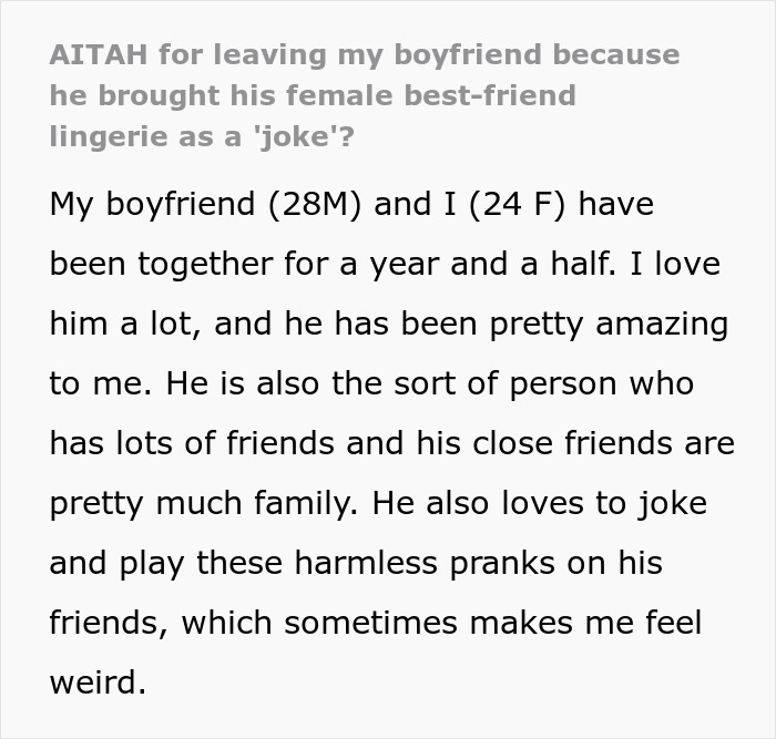 Woman Is Told She’s “Overreacting And Conservative” After Her Reaction To Lingerie Prank 2