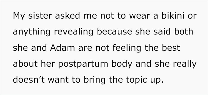 Woman Demands Sister Cover Up Her Bikini, Throws A Fit When She Refuses 3