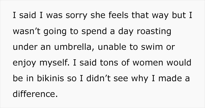 Woman Demands Sister Cover Up Her Bikini, Throws A Fit When She Refuses 4