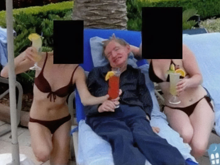 Stephen Hawking’s Family Breaks Silence On His Epstein File Photos With Bikini-Clad Women 4