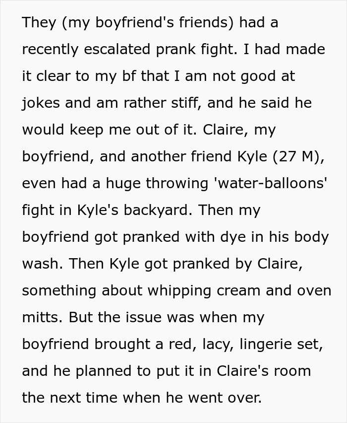 Woman Is Told She’s “Overreacting And Conservative” After Her Reaction To Lingerie Prank 4