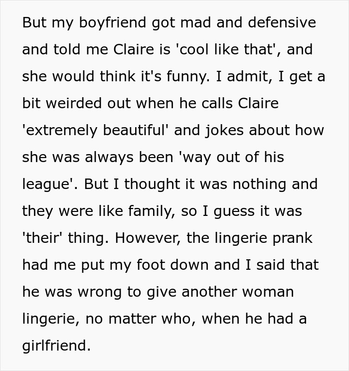 Woman Is Told She’s “Overreacting And Conservative” After Her Reaction To Lingerie Prank 6