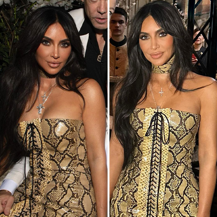 People Accuse Kim Kardashian Of Photoshop Fail In New Bikini Pics: “3rd Pic Obviously” 7