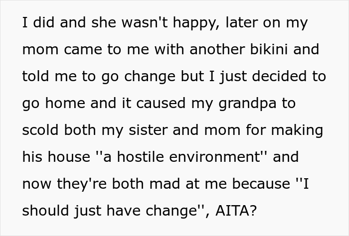 Mom And Sister Outraged When This Woman Refuses To Change Bikinis As Pregnant Sister Got Suddenly Jealous 11