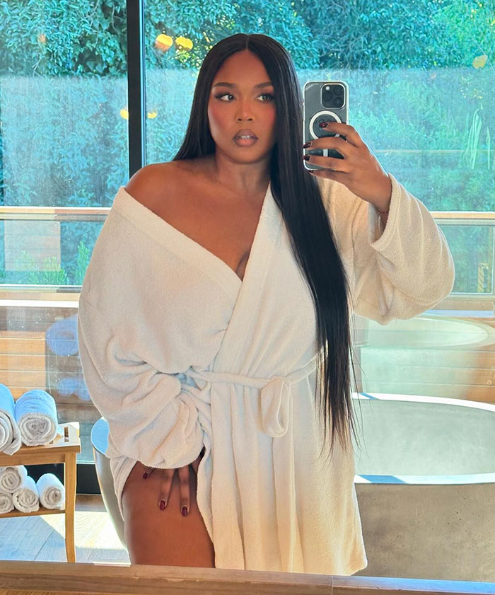 Lizzo Proudly Shows Off Weight Loss With Racy Swimwear Photos, Responds To Trolls’ Ozempic Jabs 8