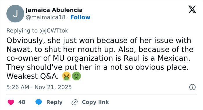 “Leaned On The Victim Narrative”: Miss Universe 2025 Faces Backlash Over Her Victory And Speech 8