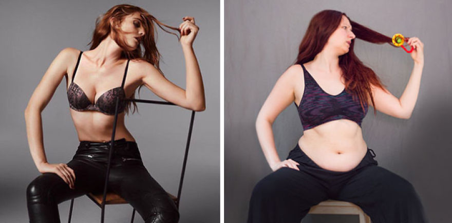I Realize That I’ll Never Look Like A Model After Giving Birth, So I Recreated Victoria’s Secret Photos With A Touch Of Motherhood 1