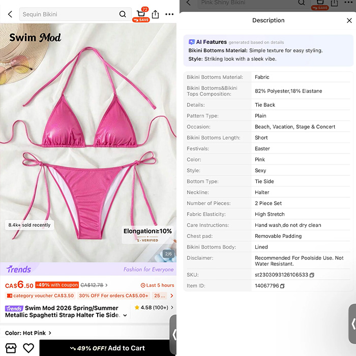 Kylie Jenner’s $200 Bikini Gets Her Mercilessly Roasted After People Compare Specs To $6 SHEIN Set 3